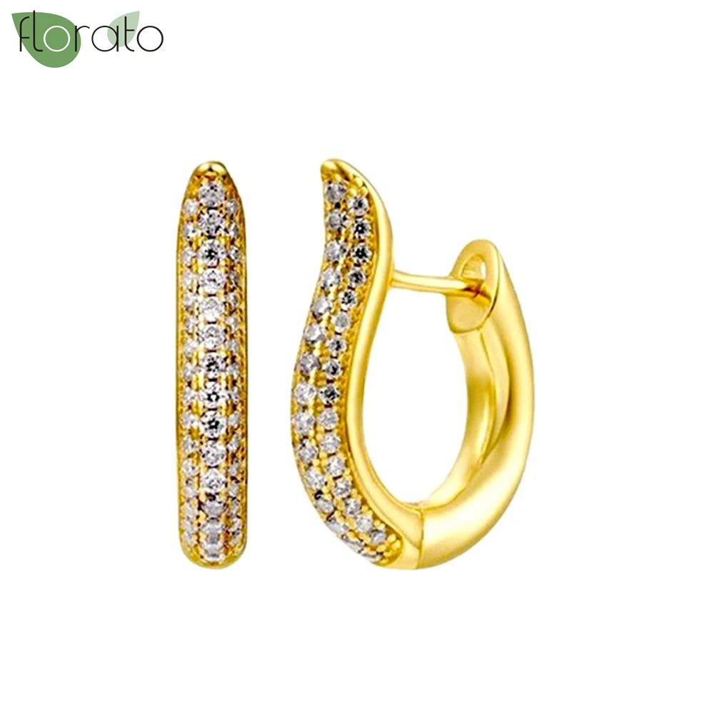 Boucles d'oreilles Valentina argent et zirconium