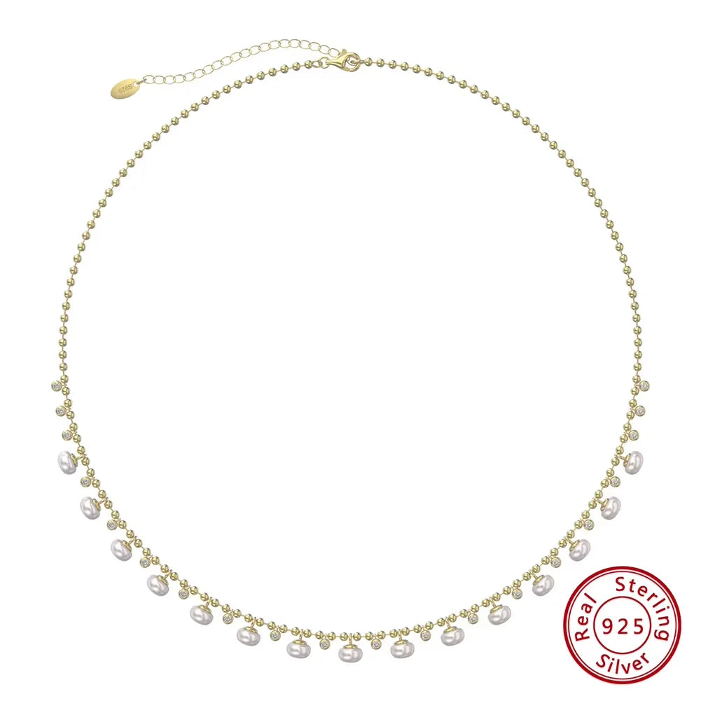 Collier Amey argent perles naturelles