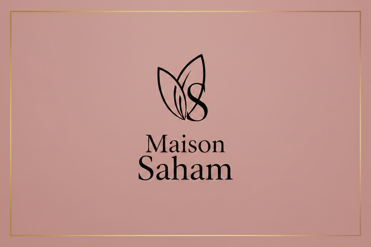 Logo Maison Saham rose poudré